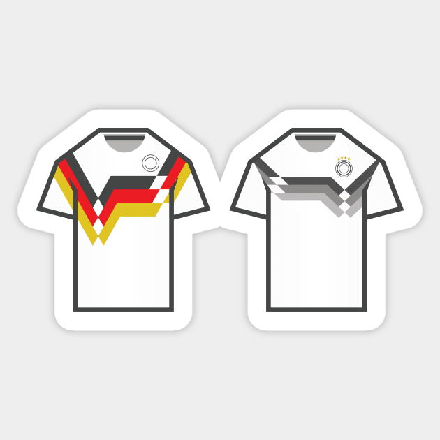 Germany World Cup Retro Games Console Pixel Jerseys 1990 2018 Sticker by Culture-Factory